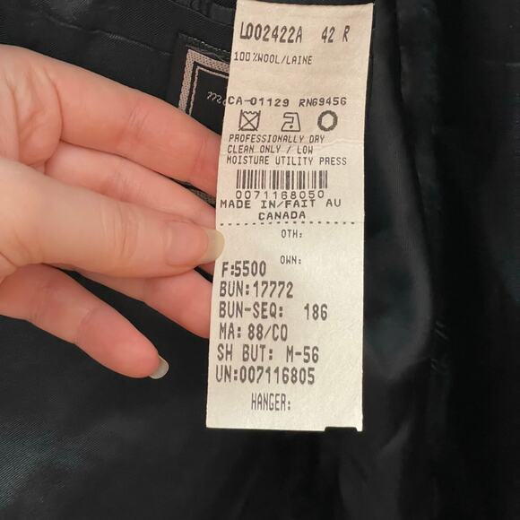 Ralph Ralph Lauren 42R black blazer single breast 100% wool professional classic - Picture 10 of 10